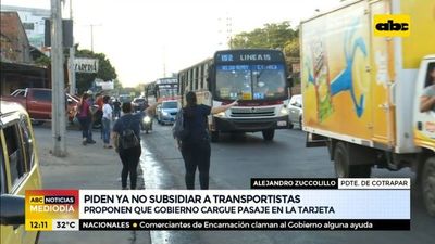 Transportistas proponen que subsidio se pague a usuarios por billetaje - Nacionales - ABC Color