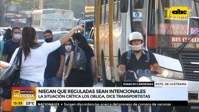 Transportistas niegan que reguladas sean intencionales - ABC Noticias - ABC Color