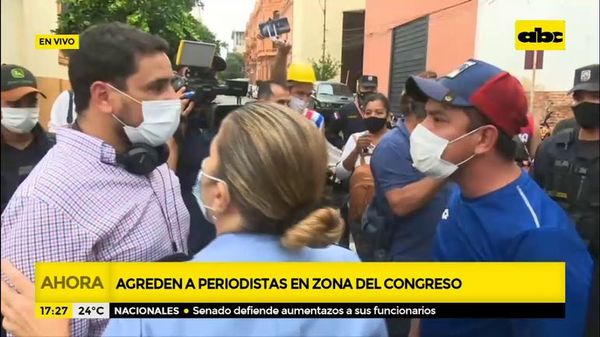 Agreden a periodistas en zona del congreso - ABC Noticias - ABC Color