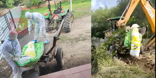 TRISTE IMAGEN: VÍCTIMA DE COVID, EN TRACTOR Y EN FOSA COMÚN