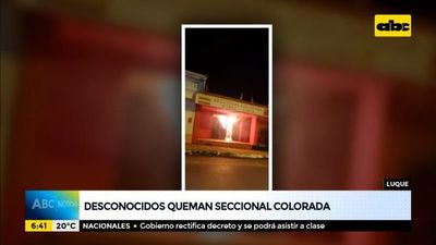 Desconocidos queman seccional colorada de Luque - ABC Noticias - ABC Color