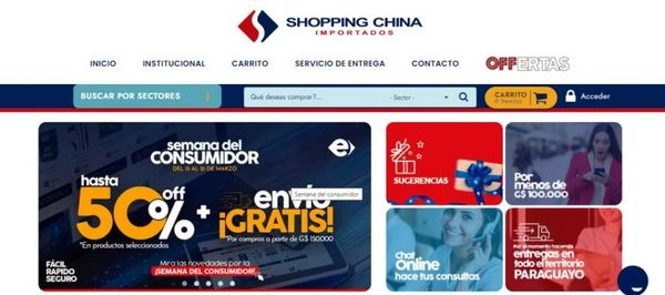 ¡Tienda digital de Shopping China brinda descuentos y envíos gratis por la Semana del consumidor!
