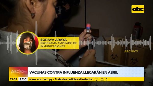 Vacunas contra influenza llegarían en abril - ABC Noticias - ABC Color
