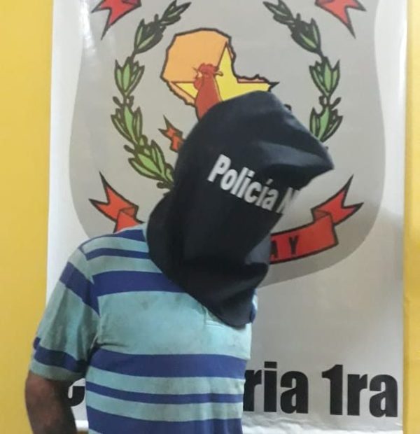 Atrapan a hombre que intentó robar garrafa de casilla