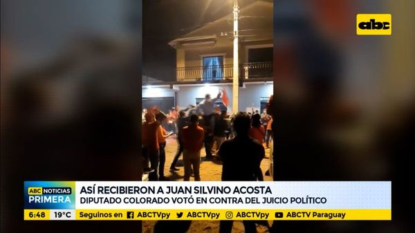 Hurreros recibieron con gritos y música a diputado que salvó a Abdo - ABC Noticias - ABC Color