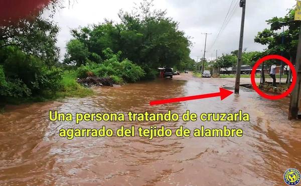 Laguna y criadero en plena calle luqueña •