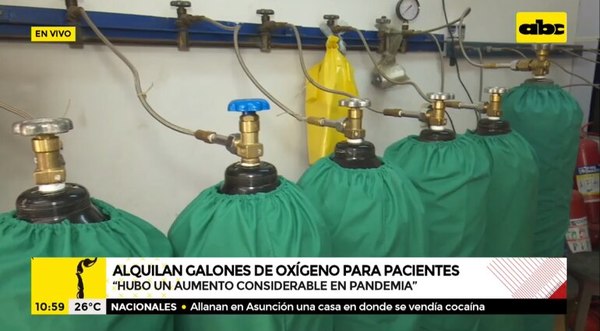 Ante el colapso, registran un gran incremento en el alquiler y recarga de galones de oxígeno - Nacionales - ABC Color