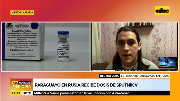 Estudiante paraguayo en Rusia recibió dosis de Sputnik V - ABC Noticias - ABC Color