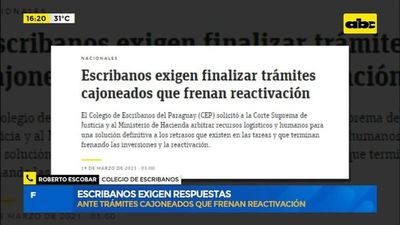 Escribanos exigen respuestas - Factor Clave - ABC Color