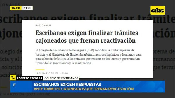 Escribanos exigen respuestas - Factor Clave - ABC Color