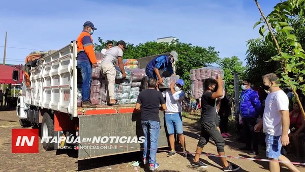 ASÍ FUE LA ENTREGA DE VÍVERES A SECTORES DEL GREMIO UNIDO DEL SUR.
