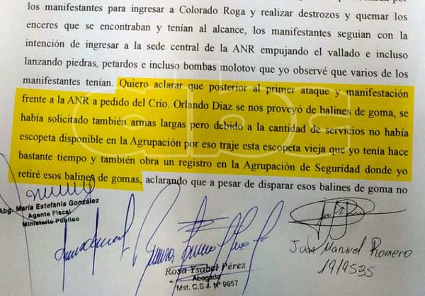 Escopetero declaró que ha usado su propia arma y no el de la Policía - Nacionales - ABC Color