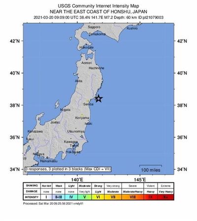 Un terremoto de magnitud 7,2 sacude el noreste de Japón con alerta de tsunami - Mundo - ABC Color