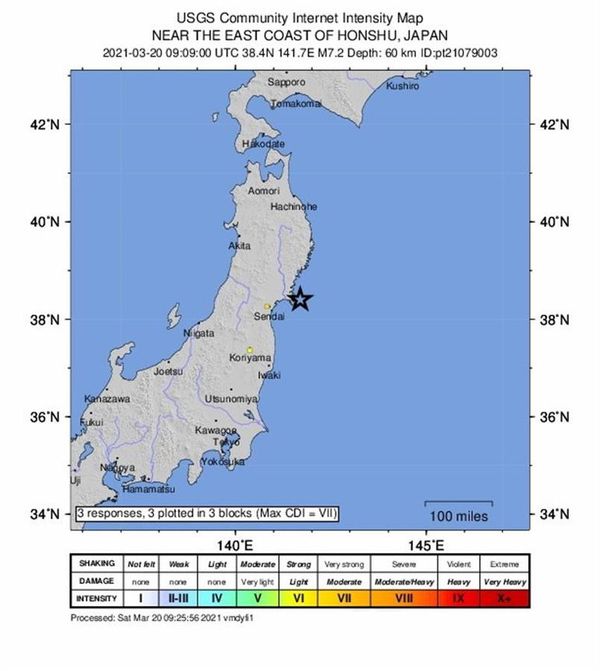 Un terremoto de magnitud 7,2 sacude el noreste de Japón con alerta de tsunami - Mundo - ABC Color