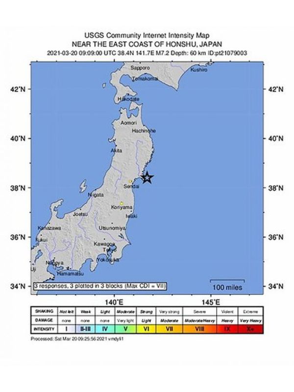 Un terremoto de 7,2 sacudió el noreste de Japón: las autoridades emitieron una alerta de tsunami