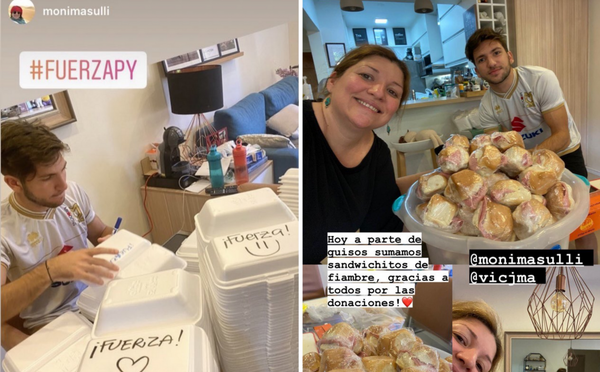 Madre e hijo preparan guisitos y sándwiches a familiares de internados por COVID-19 - Noticiero Paraguay