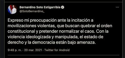 Fuertes declaraciones del Ministro de Defensa, Gral. Soto Estigarribia. | OnLivePy