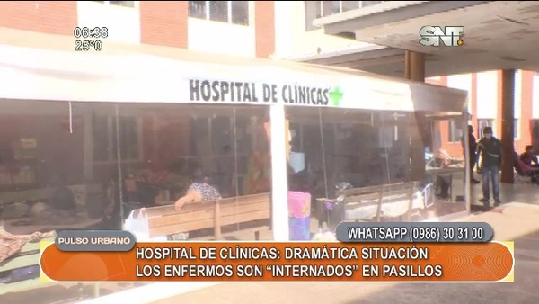 Hospital de Clínicas: Enfermos son "internados" en pasillos - SNT