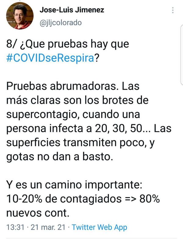 El coronavirus está en el aire y OMS sigue sin admitirlo, lamenta científico - Nacionales - ABC Color