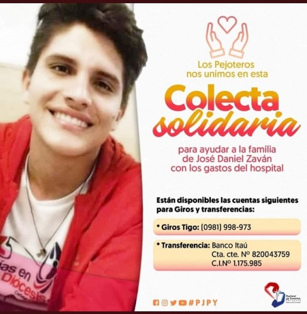 Organizan colecta solidaria para único sobreviviente de tragedia aérea