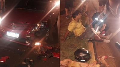 ACCIDENTE DEJA MOTOCICLISTA LESIONADO EN RUTA 14.