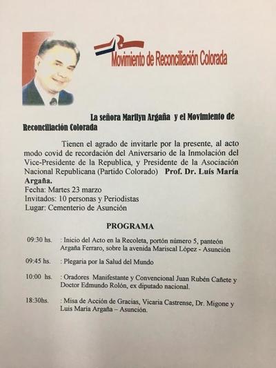 Recordarán aniversario de Magnicidio de Luis María Argaña - ADN Digital