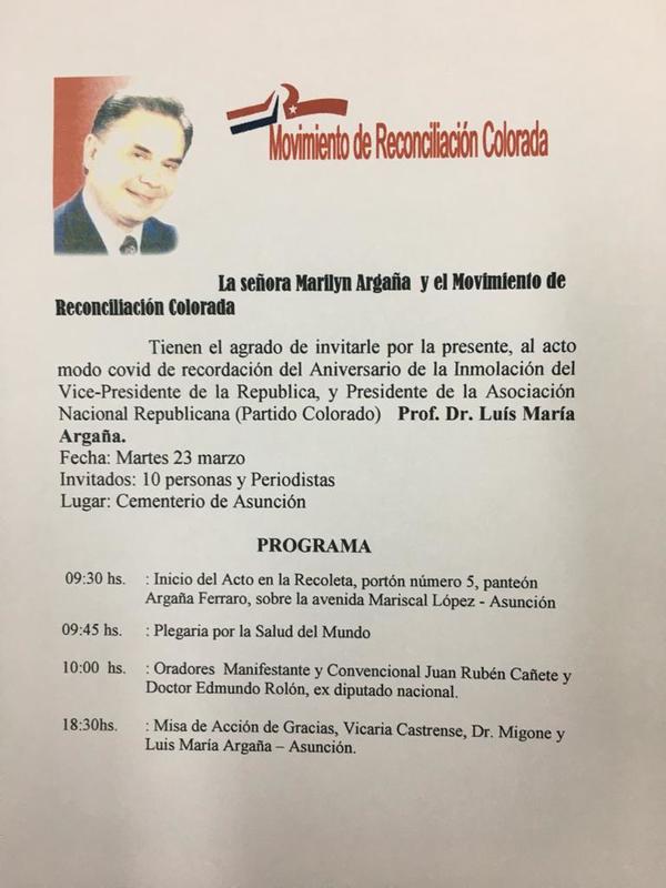 Recordarán aniversario de Magnicidio de Luis María Argaña - ADN Digital