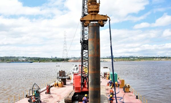 Anclan pilotes para el puente Chaco’i