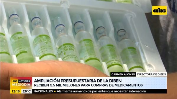 Diben recibe G. 5.000 millones para adquirir medicamentos - ABC Noticias - ABC Color