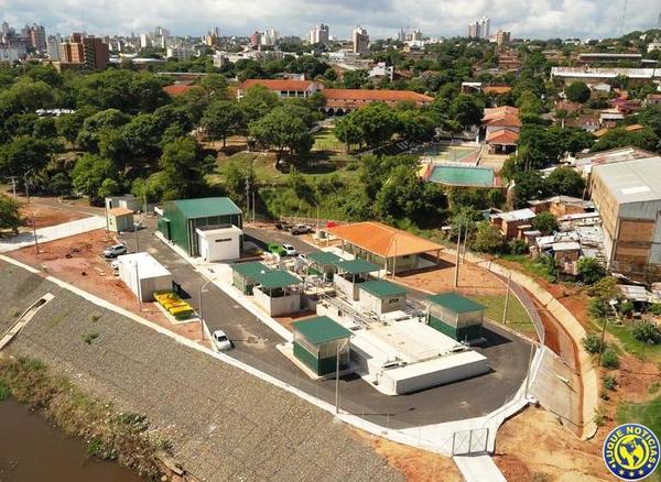 Asunción inaugura la primera planta de tratamiento de aguas residuales •