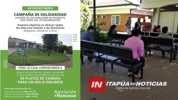 MASIVA ADHERENCIA A LA CAMPAÑA COMPARTAMOS, ORGANIZAN ASISTENCIA A FAMILIARES DE PACIENTES DEL HOSPITAL RESPIRATORIO.