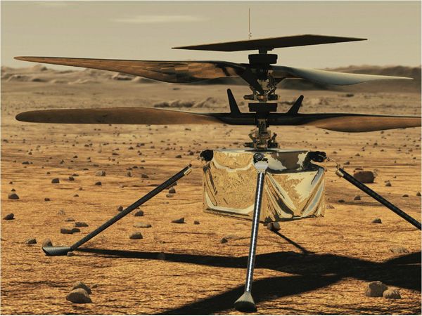 NASA prevé en abril el primer vuelo de helicóptero en Marte