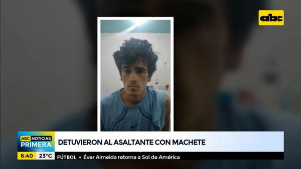 Detuvieron al asaltante con machete - ABC Noticias - ABC Color