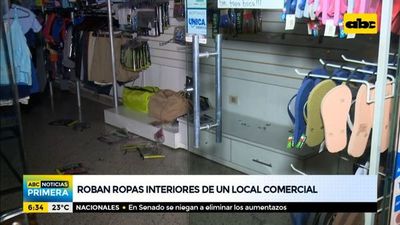 Roban ropas interiores de un local comercial - ABC Noticias - ABC Color