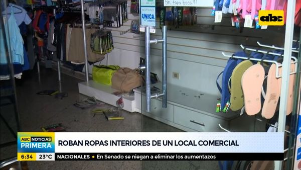 Roban ropas interiores de un local comercial - ABC Noticias - ABC Color