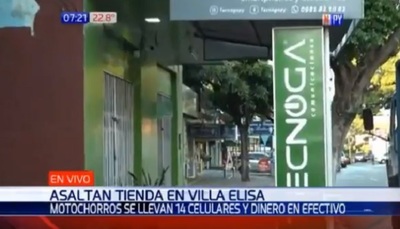 Malvivientes se llevan mercaderías por millonario valor en Villa Elisa