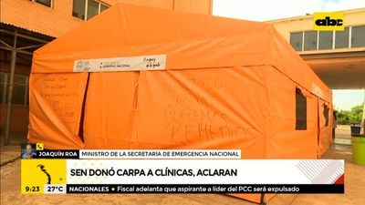 Aclaran que “carpa de la Primera Dama” fue donada por la SEN - A la gran 730 - ABC Color