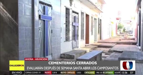 Cementerios permanecerán cerrados desde el lunes 29 de marzo