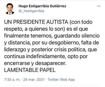 Repudian a Hugo Estigarribia por usar "autista" como insulto - El Trueno
