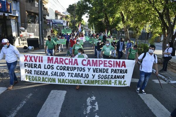 Campesinos se movilizan en Asunción y varios otros puntos del país - Nacionales - ABC Color