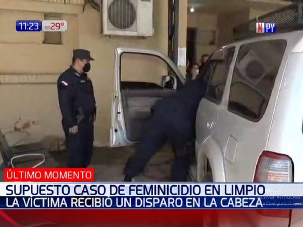 Feminicidio: Mujer muere de un disparo y su pareja queda detenida