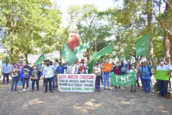 Campesinos marcharon también en Guairá - Nacionales - ABC Color
