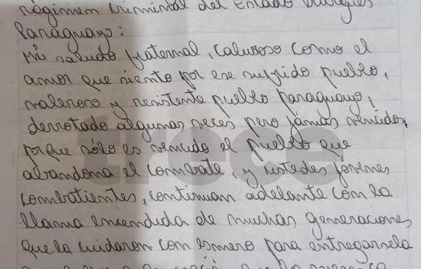 Las cartas a Carmen Villalba hablan de “Estado criminal” y “echar al Gobierno”