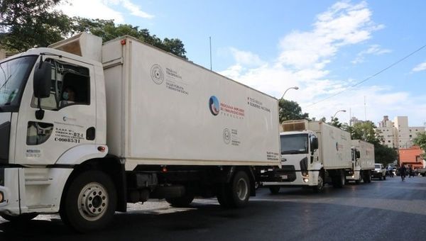 La empresa de transporte NSA puso a disposición su flota de vehículos para colaborar con la logística de vacunas (también Petrosur y Protek)