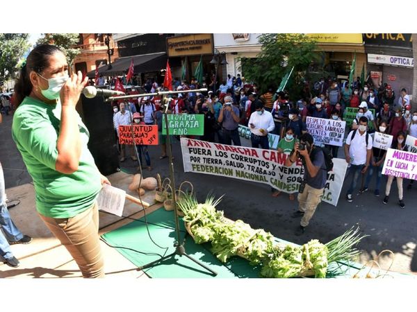 Marcha campesina repudia pacto de impunidad entre los colorados