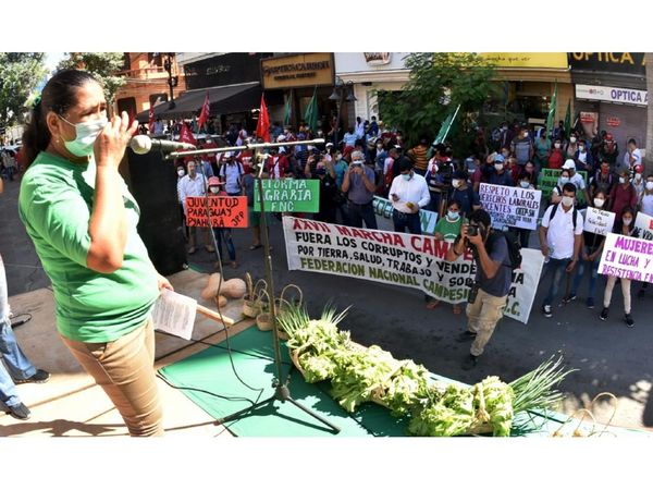 Marcha campesina  repudia pacto de impunidad entre los colorados