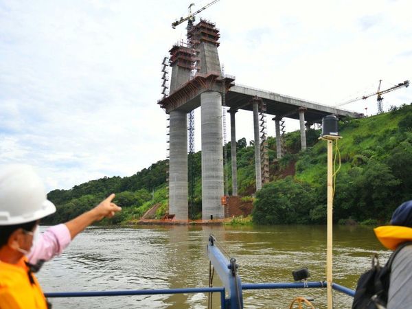 Así se ve hoy la obra del segundo puente con Brasil