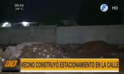 Vecino amuralló una calle en San Lorenzo - Telefuturo
