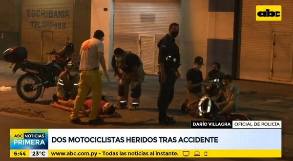 Tras accidente, dos motociclistas resultaron heridos