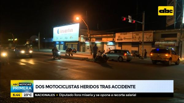 Dos motociclistas heridos tras accidente - ABC Noticias - ABC Color